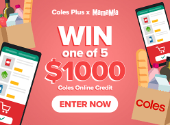 Win 1 of 5 $1,000 Coles Online Credits