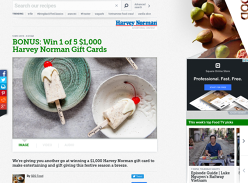 Win 1 of 5 $1,000 Harvey Norman Gift Cards