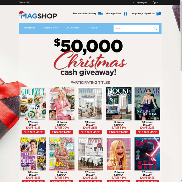 Win 1 of 5 $10,000 Cash Giveaways
