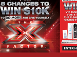 Win 1 of 5 $10,000 cash prizes + VIP X-Factor tickets for the grand final!