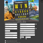 Win 1 of 5 $10,000 holidays of your choice! - Hudsons Coffee
