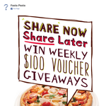 Win 1 of 5 $100 Fasta Pasta vouchers