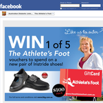 Win 1 of 5 $100 'The Athlete's Foot' gift vouchers!