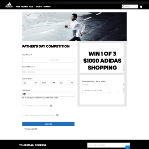 Win 1 of 5 $1000 Adidas Shopping Vouchers