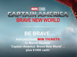 Win 1 of 5 $1k Cash + Double Pass to see Captain America