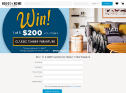 Win 1 of 5 $200 vouchers for 'Classic Timber Furniture'!