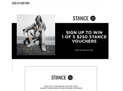 Win 1 of 5 $250 Stance vouchers!