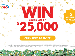 Win 1 of 5 $5,000 Cash