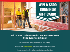 Win 1 of 5 $500 Bunnings Gift Cards