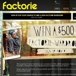 Win 1 of 5 $500 Factorie wardrobes!
