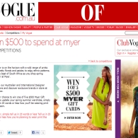 Win 1 of 5 $500 Myer Gift Cards