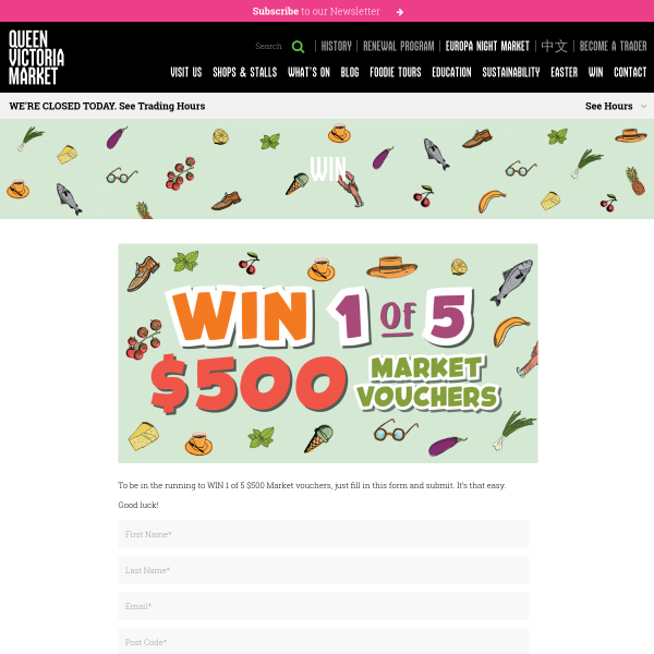 Win 1 of 5 $500 Shopping Sprees