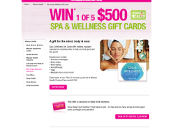 Win 1 of 5 $500 'Spa & Wellness' gift cards!