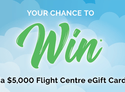 Win 1 of 5 $5K Flight Centre Voucher