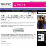Win 1 of 5 BaByliss Pro Vintage Straightening Irons!