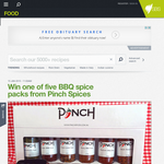 Win 1 of 5 BBQ spice packs from Pinch Spices!