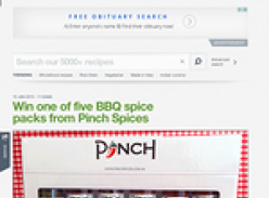 Win 1 of 5 BBQ spice packs from Pinch Spices!