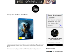 Win 1 of 5 Beauty and the Beast Prize Packs