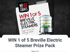 Win 1 of 5 Breville Electric Steamer Prize Packs