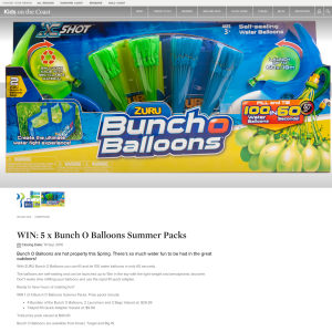 Win 1 of 5 Bunch O Balloons Summer Packs!