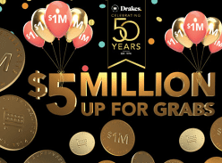 Win 1 of 5 Chances to Win a $1Million