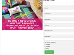 Win 1 of 5 'Check' Quilt Set packages!