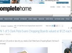 Win 1 of 5 Clark Pete Evans Chopping Boards valued at $125 each