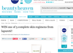 Win 1 of 5 complete skin regimens from Lapurete!