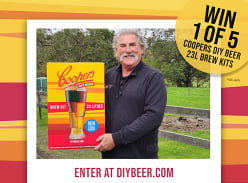 Win 1 of 5 Coopers DIY Beer 23L Brew Kits