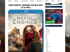 Win 1 of 5 copies Mortal engines on Blu-Ray