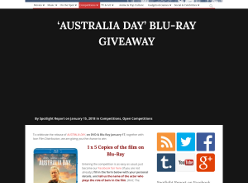 Win 1 of 5 copies of Australia Day on blu-ray