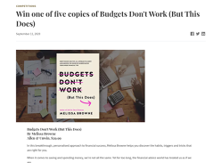 Win 1 of 5 copies of Budgets Don't Work