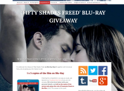 Win 1 of 5 copies of Fifty Shades Freed
