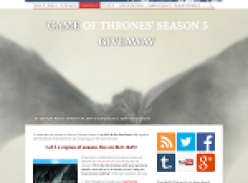 Win 1 of 5 copies of 'Game of Thrones: Season 5' on blu-ray!