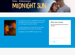 Win 1 of 5 copies of Midnight Sun on DVD
