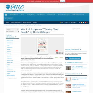 Win 1 of 5 copies of ?Taming Toxic People? by David Gillespie
