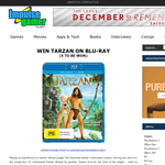 Win 1 of 5 copies of Tarzan on blu-ray!