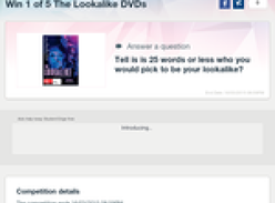 Win 1 of 5 copies of 'The Lookalike' on DVD!
