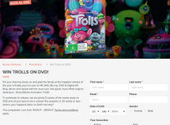 Win 1 of 5 copies of 'Trolls' on DVD!