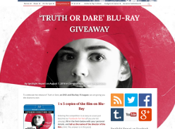 Win 1 of 5 copies of Truth or Dare