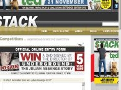 Win 1 of 5 copies of Underground: The Julian Assange Story