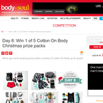 Win 1 of 5 Cotton On Body Christmas prize packs!