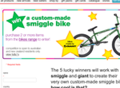 Win 1 of 5 custom-made 'Smiggle' bikes!