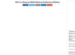 Win 1 of 5 Dances With Wolves Collectors Edition