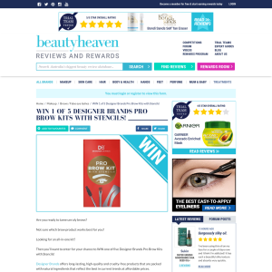WIN 1 of 5 Designer Brands Pro Brow Kits with Stencils