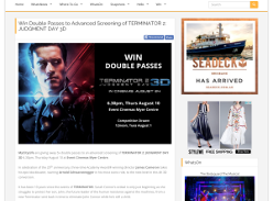 Win 1 of 5 double passes to advance screening of Terminator2: Judgment Day 3D