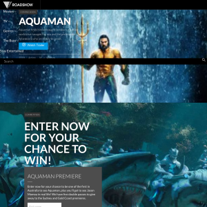 Win 1 of 5 double passes to Aquaman