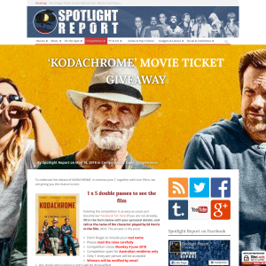 Win 1 of 5 double passes to Kodachrome