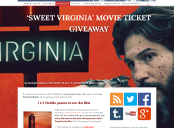 Win 1 of 5 Double passes to see Sweet Virginia