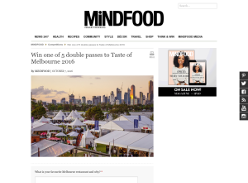 Win 1 of 5 double passes to 'Taste of Melbourne' 2016!